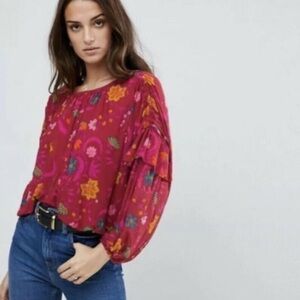 FREE PEOPLE Wildflower Honey Top size large